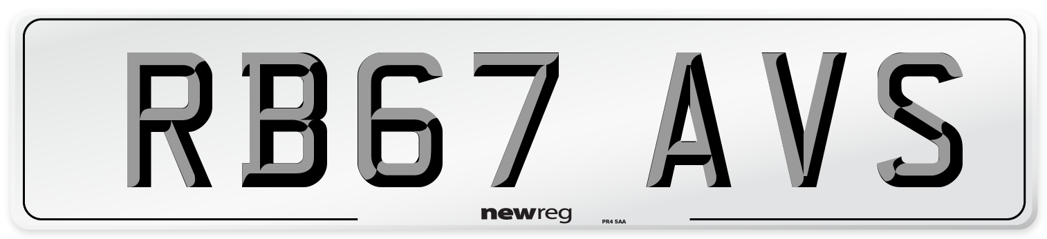 RB67 AVS Number Plate from New Reg